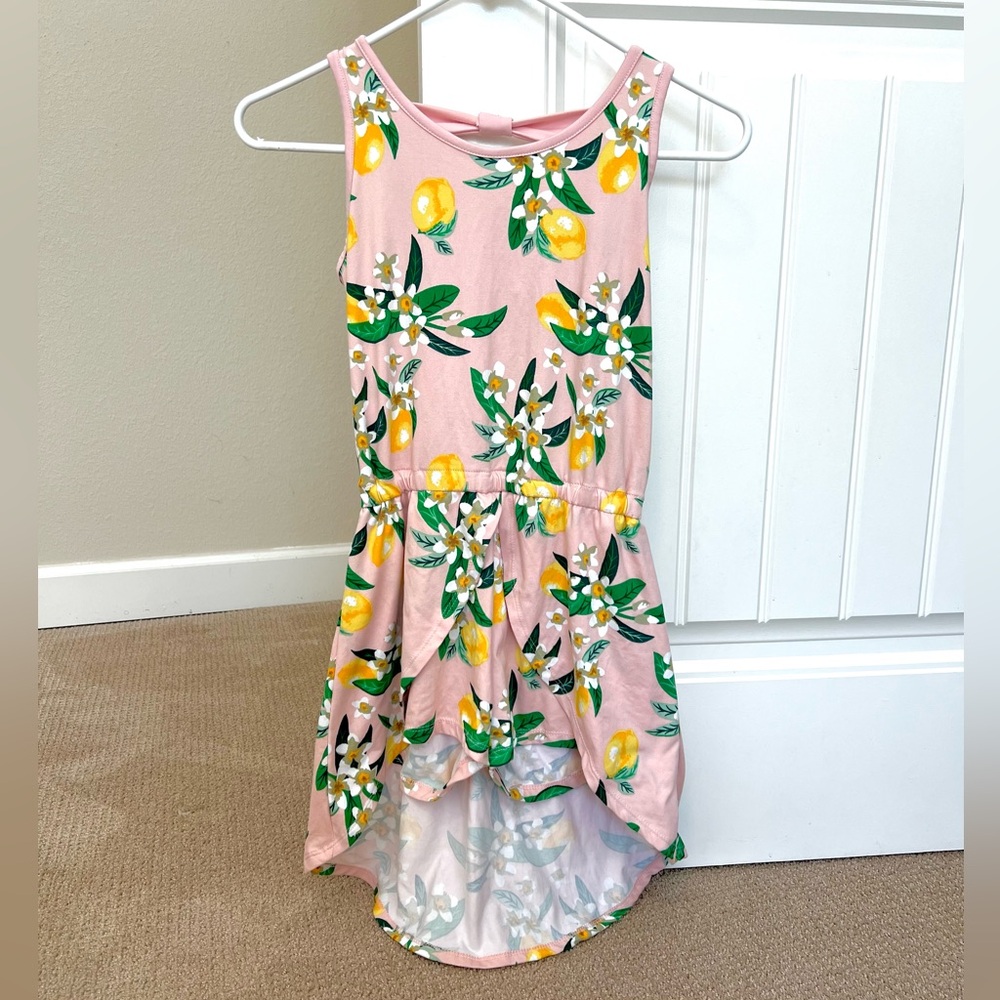 Pink Floral Kids Dress Sz medium